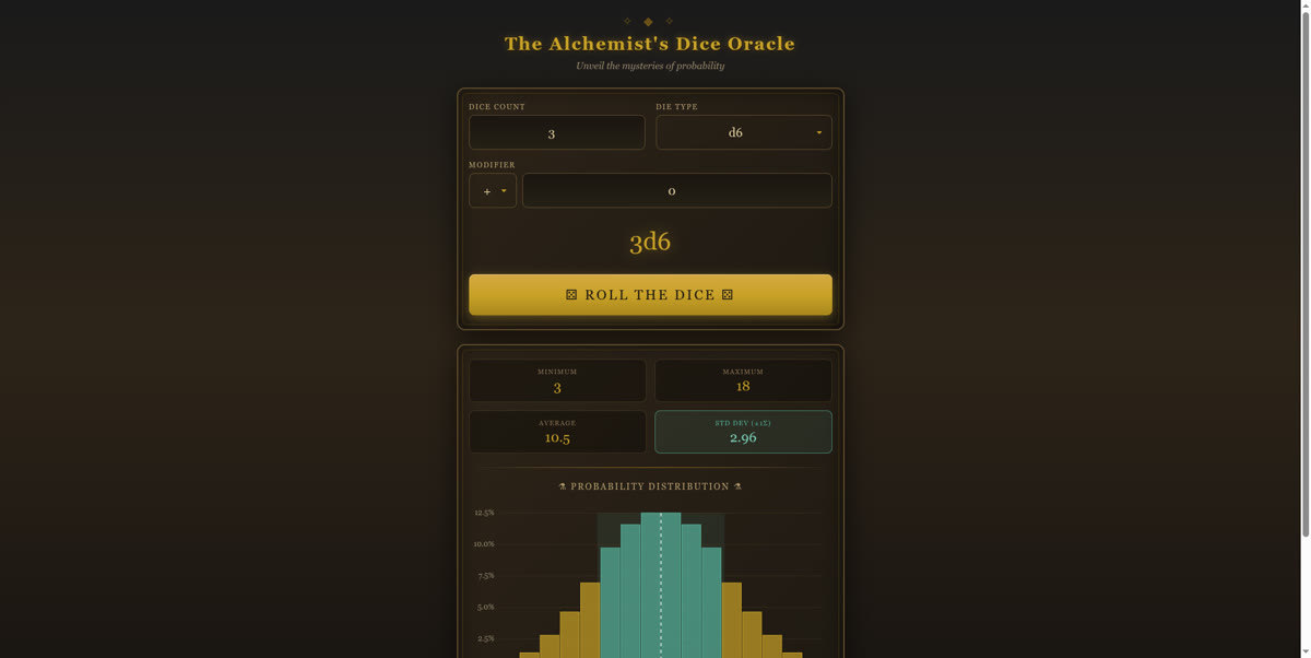 The Alchemist's Dice Oracle