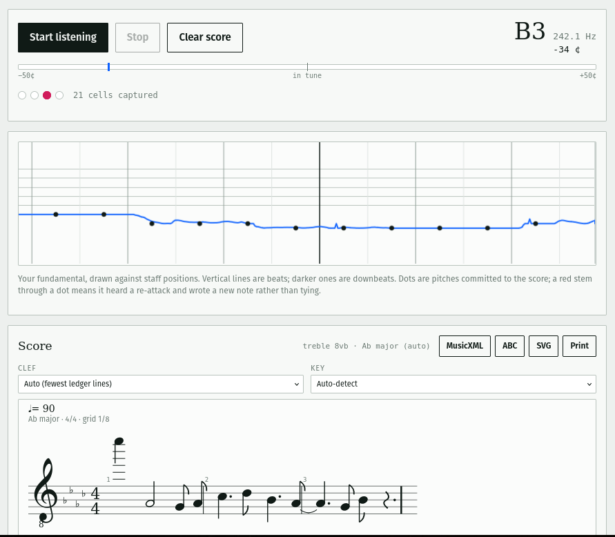 Voice to Notation